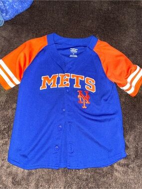 Kids' New York Mets Blue & Orange Team Jersey Top
